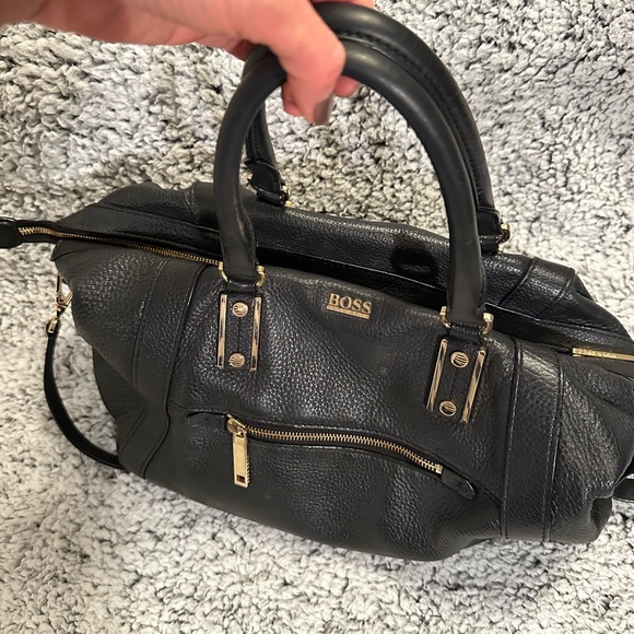 Hugo Boss black grained leather tote bag - Picture 2 of 12